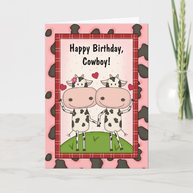 Cows Love Birthday Guys Card (Front)