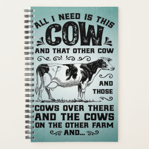 Cows Lover Gifts, Farmer Gift Planner