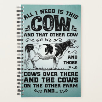 Cows Lover Gifts, Farmer Gift Planner