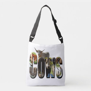 Cows Name Picture Logo With Cows,  Crossbody Bag