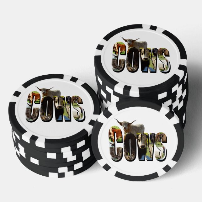 Cows Name Picture Logo With Cows,  Poker Chips (Stack)