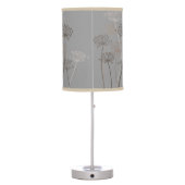 Cows Parsley grey brown beige lamp shade (Back)
