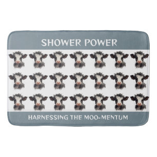 Cows Shower Power: harnessing the moo-mentum Bath Mat