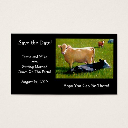COWS: WEDDING:FARM: SAVE DATE CARD (Front)