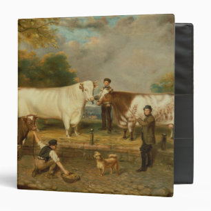 Cows with a herdsman 3 ring binder