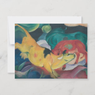 Cows, Yellow-Red-Green (1912) by Franz Marc Postcard