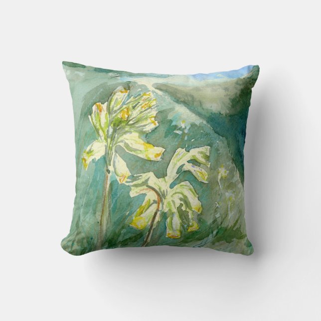 Cowslips by Alexandra Cook Throw Pillow (Front)