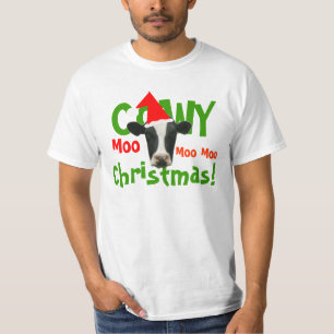 Cowy Christmas Funny Cow T-Shirt