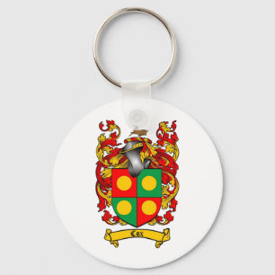 COX FAMILY CREST - COX COAT OF ARMS KEYCHAIN