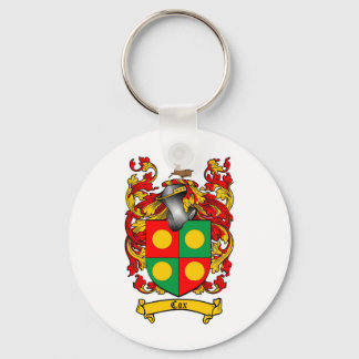 COX FAMILY CREST -  COX COAT OF ARMS KEYCHAIN