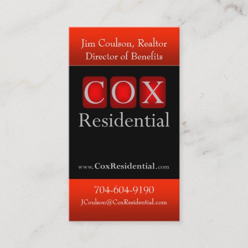 Cox Residential Business Card Templates