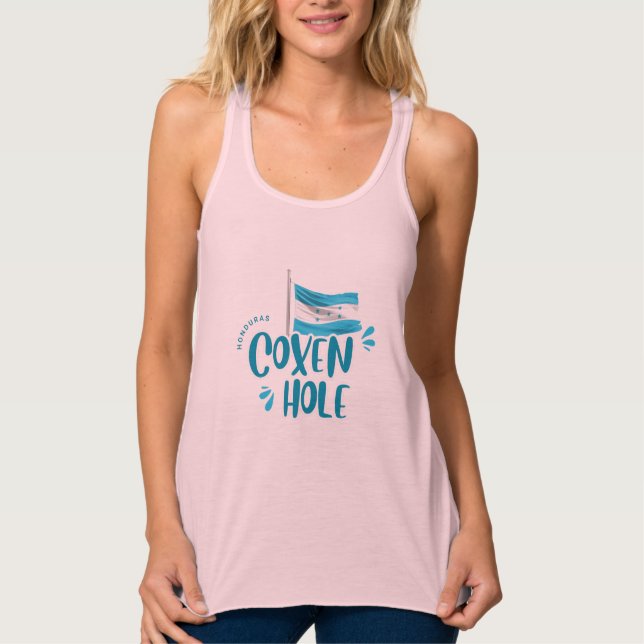 Coxen Hole with Honduras Flag Tank Top (Front)