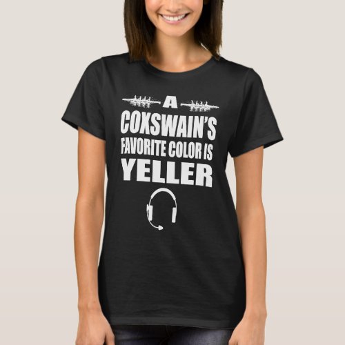 Coxswain Rowing Team Eight Cox Calling Rower Scull T_Shirt