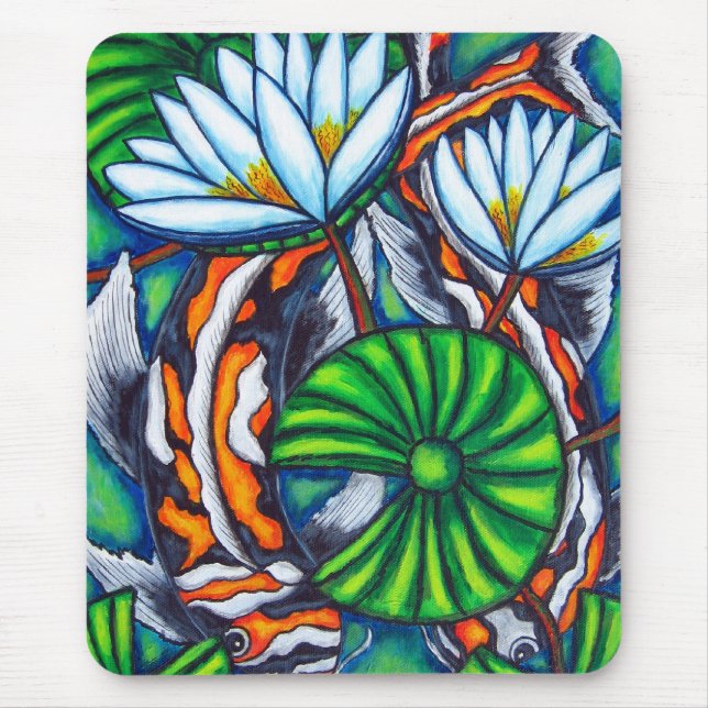 Coy Carp Colorful Mousepad (Front)