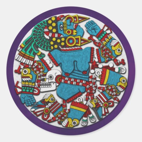 Coyolxauhqui Classic Round Sticker