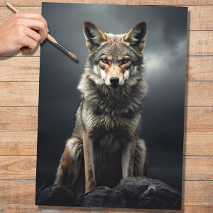 Coyote 3 Decoupage Paper