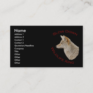 coyote business card
