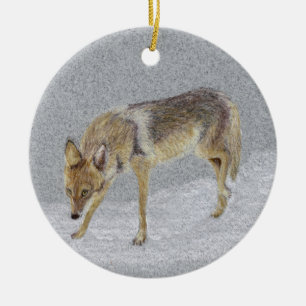Coyote Ceramic Ornament