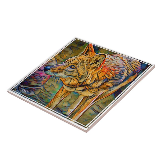Coyote Ceramic Tile (Side)