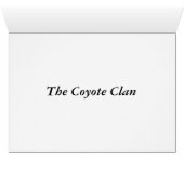 Coyote Clan Cards (Inside Horizontal (Bottom))