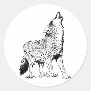 Coyote Classic Round Sticker