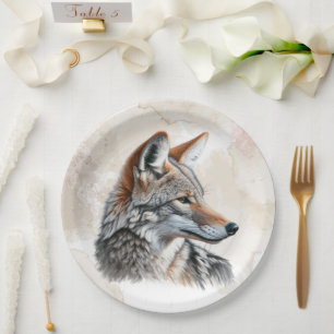 Coyote Country Cottagecore Rustic Print Paper Plates