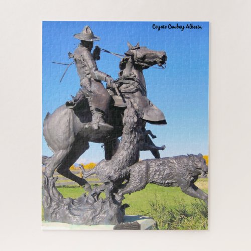 Coyote Cowboy Alberta Jigsaw Puzzle