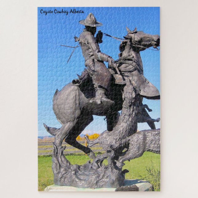 Coyote Cowboy Alberta Jigsaw Puzzle (Vertical)