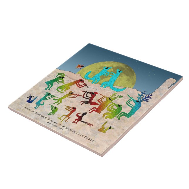 Coyote Crooners Ceramic Tile (Side)