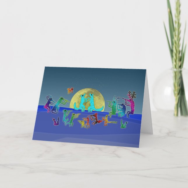 Coyote Crooners Singing New Mexico Love Songs Than Thank You Card (Front)