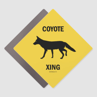 Coyote Crossing Car Magnet
