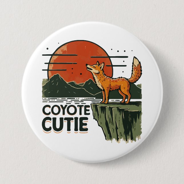 Coyote cutie button (Front)