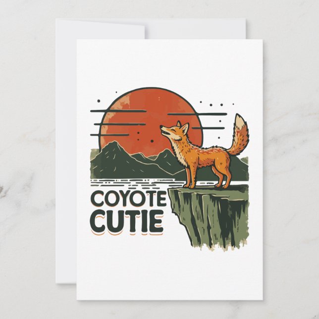 Coyote cutie invitation (Front)