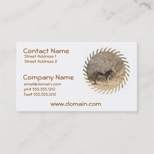 Customizable Coyote Design Business Card