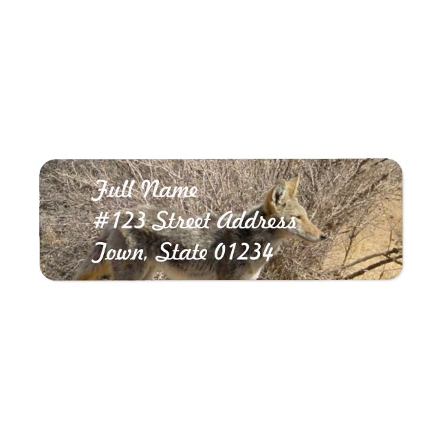 Coyote Design Return Address Mailing Label (Front)