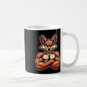 Coyote Flexing Muscles Fan Lover Bodybuilding Gym  Coffee Mug