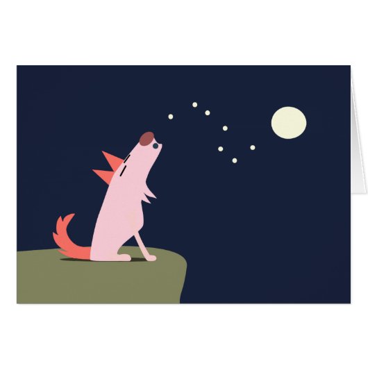 Coyote Howling at the Moon Cards (Front Horizontal)