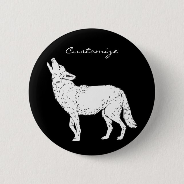 Coyote Howling Thunder_Cove Button (Front)
