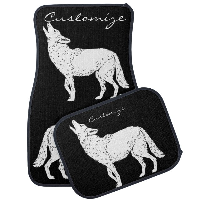 Coyote Howling Thunder_Cove Car Floor Mat (Set)