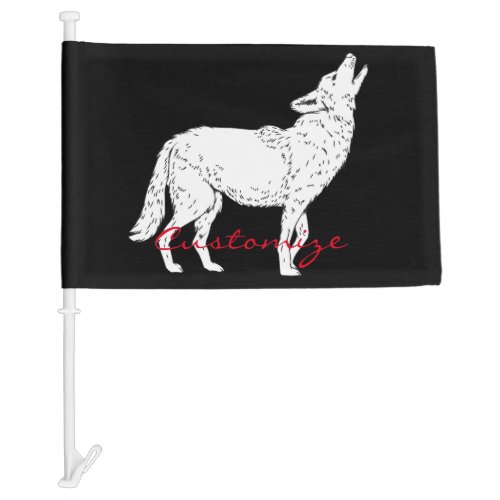 Coyote Howling Thunder_Cove Classic Car Flag