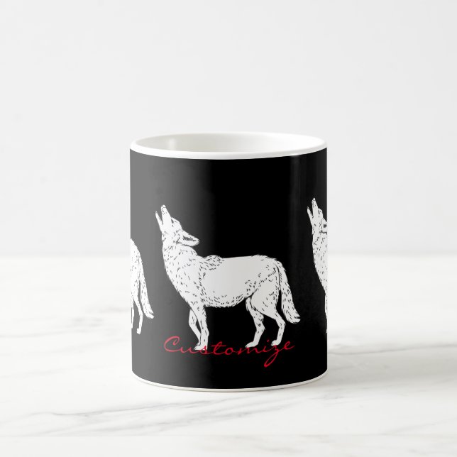 Coyote Howling Thunder_Cove Coffee Mug (Center)
