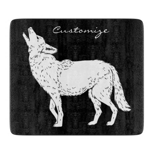 Coyote Howling Thunder_Cove Cutting Board