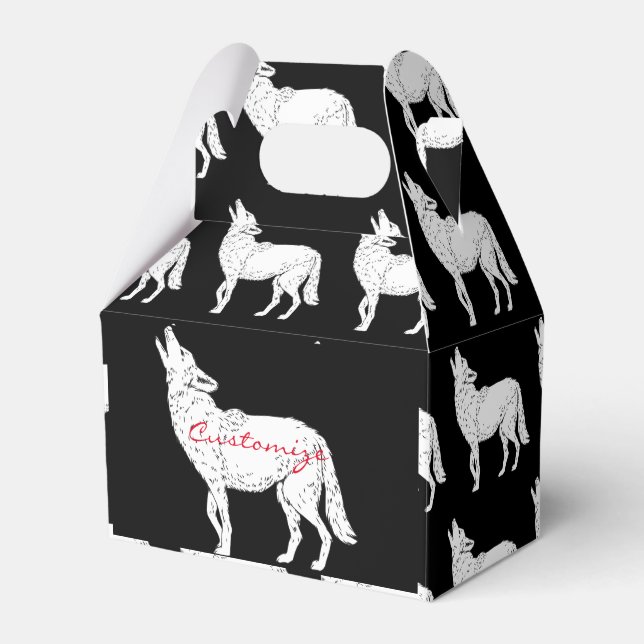 Coyote Howling Thunder_Cove Favor Boxes (Front Side)