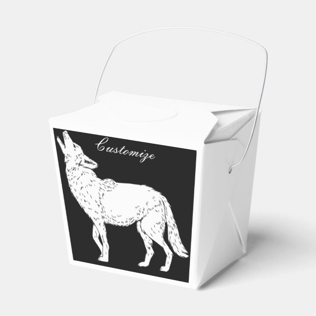 Coyote Howling Thunder_Cove Favor Boxes (Front Side)
