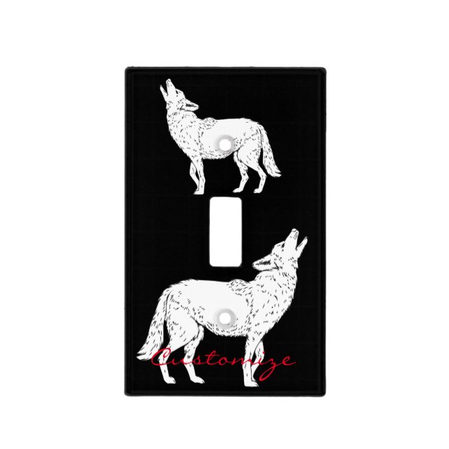 Coyote Howling Thunder_Cove Light Switch Cover (Front)