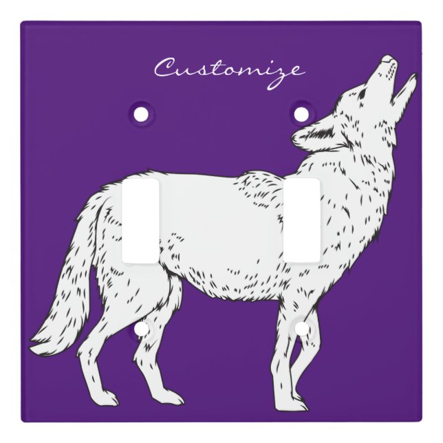Coyote Howling Thunder_Cove Light Switch Cover (Front)