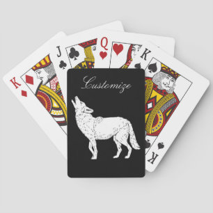 Coyote Howling Thunder_Cove Poker Cards
