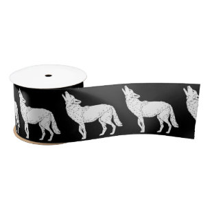 Coyote Howling Thunder_Cove Satin Ribbon