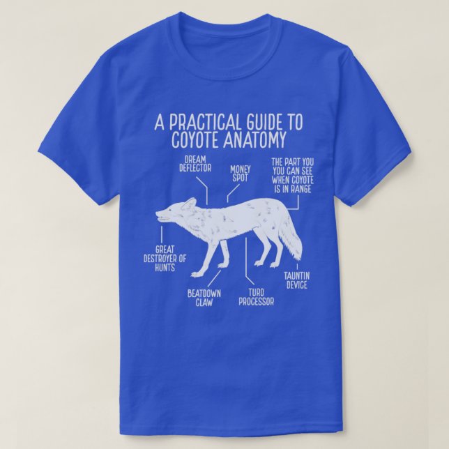 Coyote Hunting Anaytomy of Coyotes Hunter Predator T-Shirt (Design Front)
