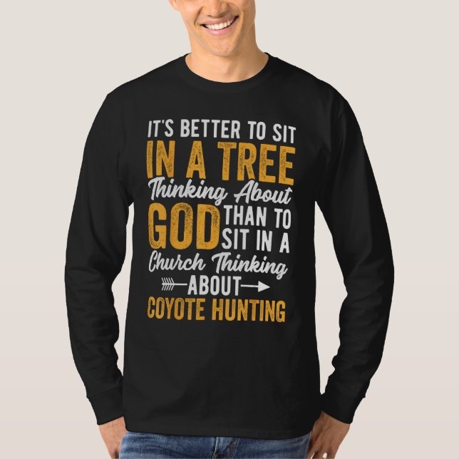 Coyote Hunting Coyote Hunter Yote Happy Couples Hu T-Shirt (Front)